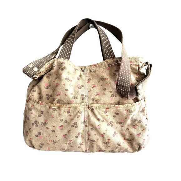 Floral Canvas Shoulder Tote Bag - Picture 5 of 14